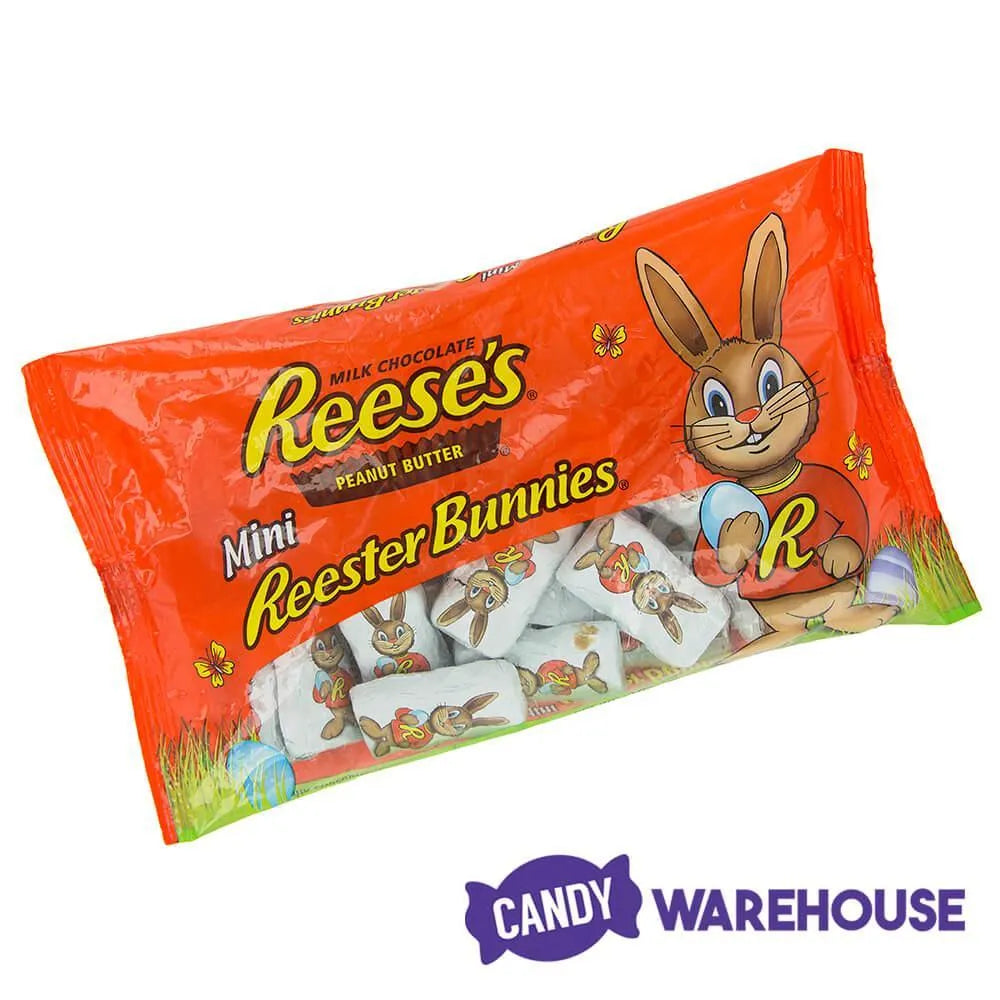 Reeses Reester Bunnies Mini Peanut Butter Milk Chocolate Bunny Candy: 25-Piece Bag