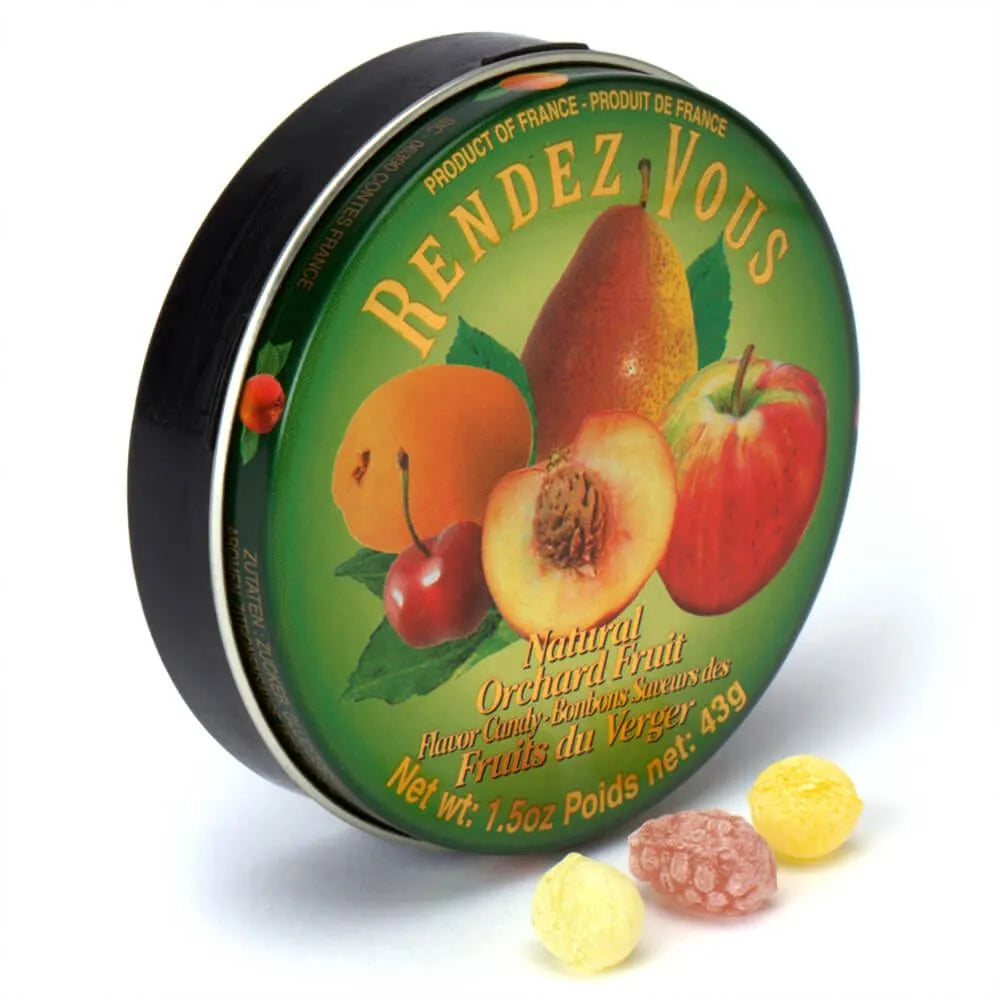 Rendez Vous Mini Bon Bons Tins - Orchard Fruit: 12-Piece Box