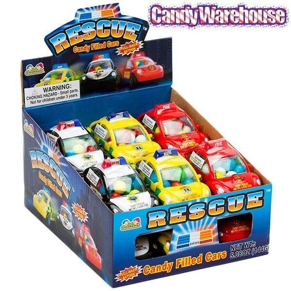 Rescue Car Candy Filled Emergency Vehicles: 12-Piece Box