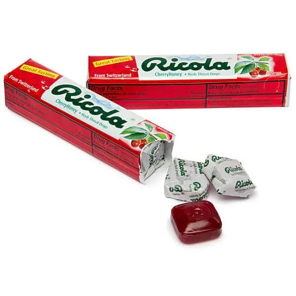 Ricola Cherry-Honey Candy Drops Packs: 18-Piece Box