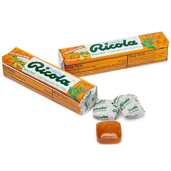 Ricola Honey-Herb Candy Drops Packs: 18-Piece Box