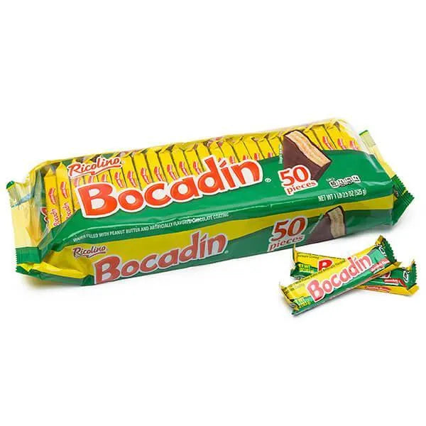 Ricolino Bocadin Chocolate Snack Wafers: 50-Piece Pack