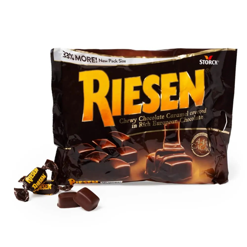 Riesen Chewy Chocolate Caramel 12-Ounce Bag: 12-Piece Box