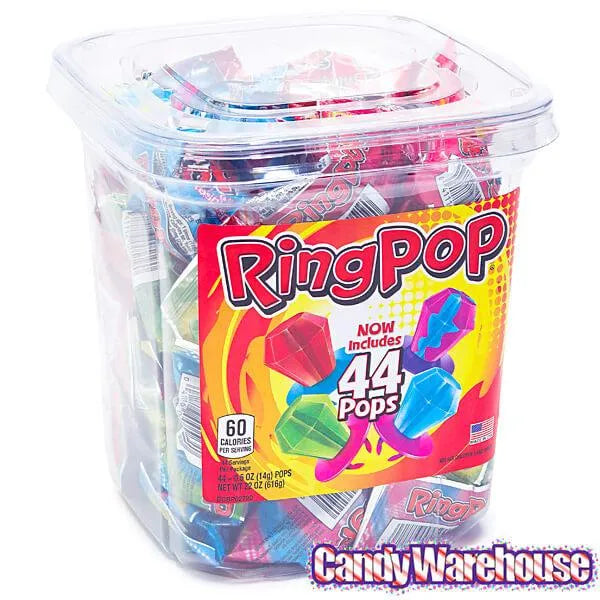 Ring Pop Assorted Candy: 44-Piece Tub