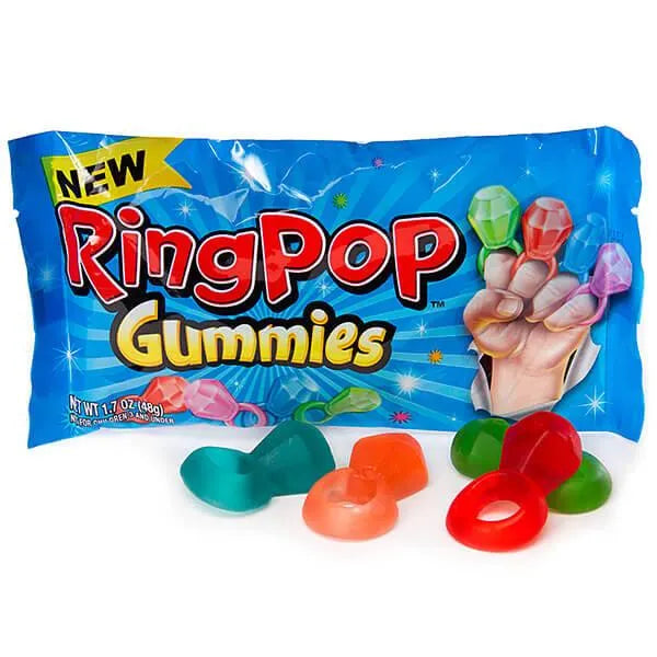 Ring Pop Gummies Candy Packs: 16-Piece Box