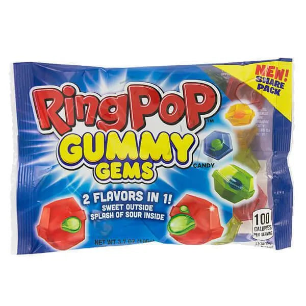 Ring Pop Gummy Gems Candy Packs: 16-Piece Box