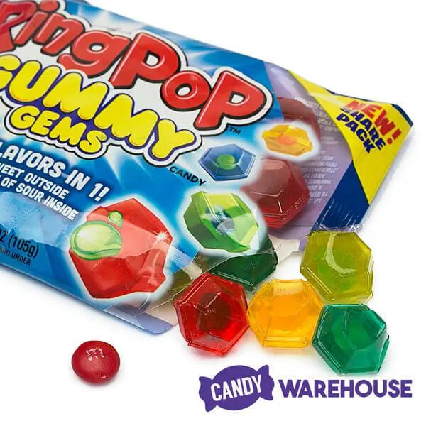 Ring Pop Gummy Gems Candy Packs: 16-Piece Box