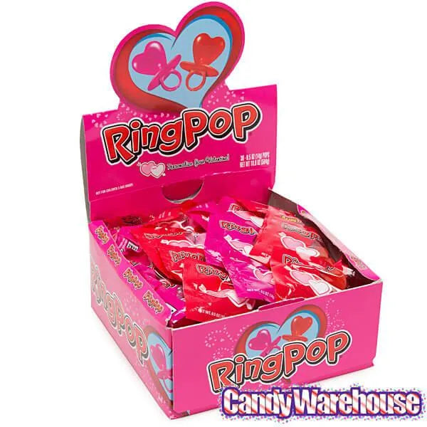 Ring Pops Valentine Heart: 36-Piece Box