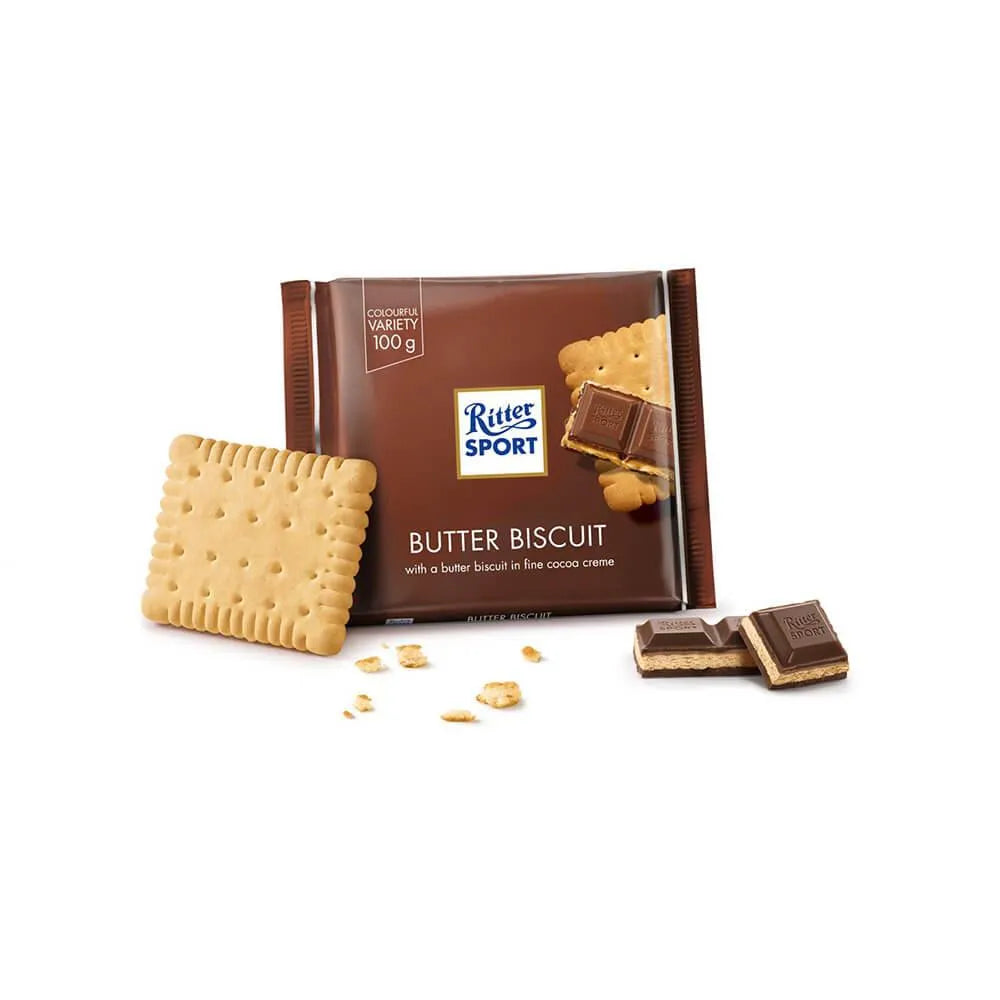 Ritter Sport Milk Chocolate Butter Biscuit Bars: 11-Piece Box