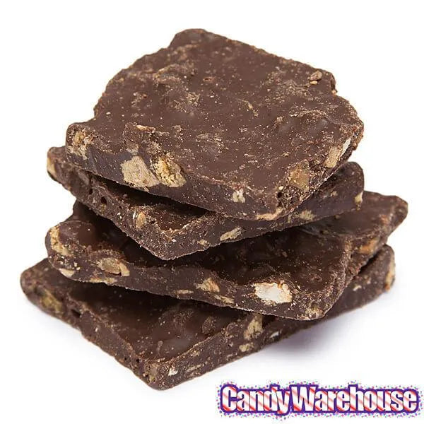 Roca Thins Buttercrunch Toffee Candy - Dark Chocolate Peg Bags: 8-Piece Case