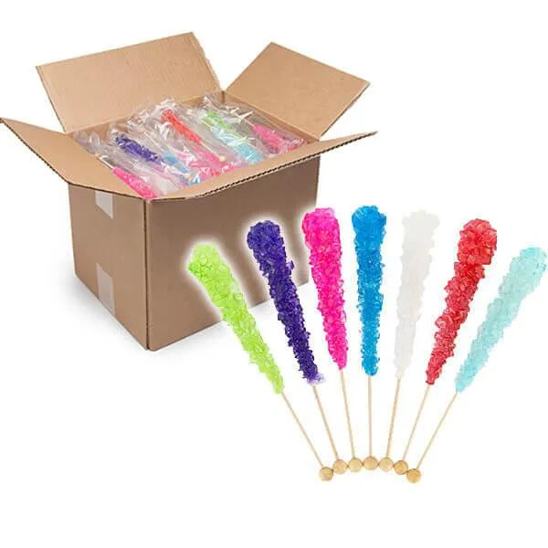 Rock Candy Crystal Sticks Assortment - Wrapped: 120-Piece Case