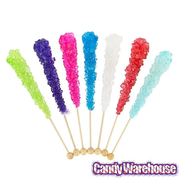 Rock Candy Crystal Sticks Assortment - Wrapped: 120-Piece Case