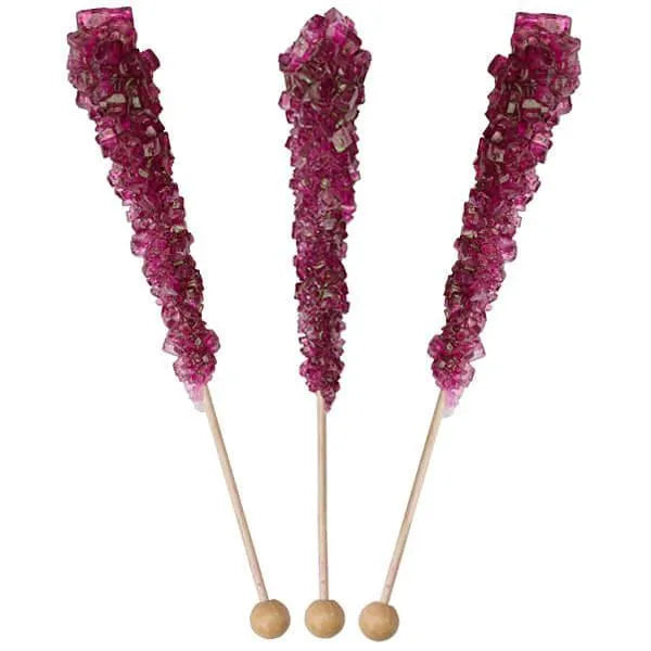 Rock Candy Crystal Sticks - Berry Purple: 120-Piece Case