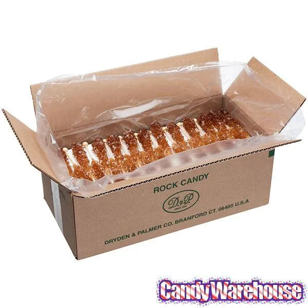 Rock Candy Crystal Sticks - Brown: 120-Piece Case