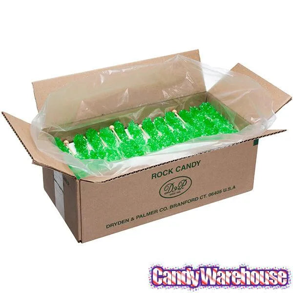 Rock Candy Crystal Sticks - Green: 120-Piece Case