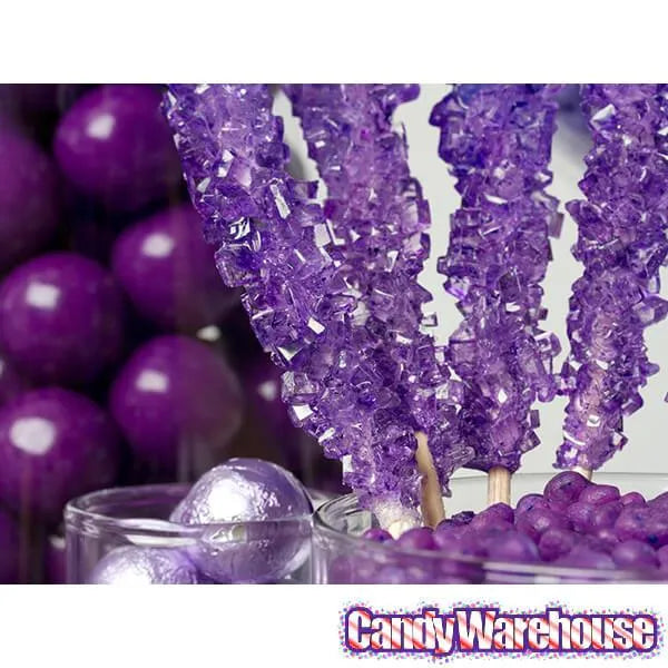 Rock Candy Crystal Sticks - Purple: 120-Piece Case