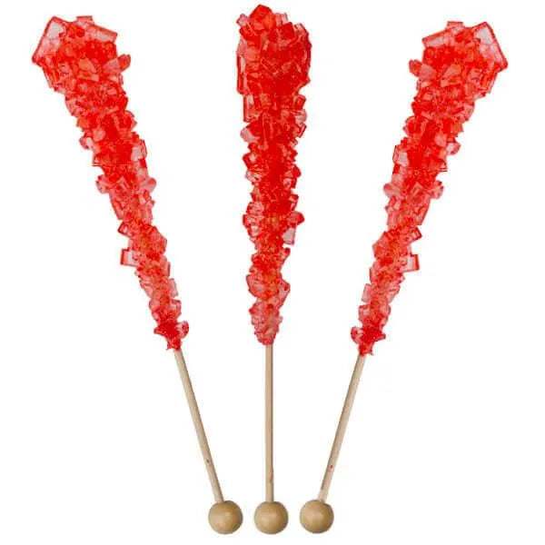 Rock Candy Crystal Sticks - Red: 120-Piece Case