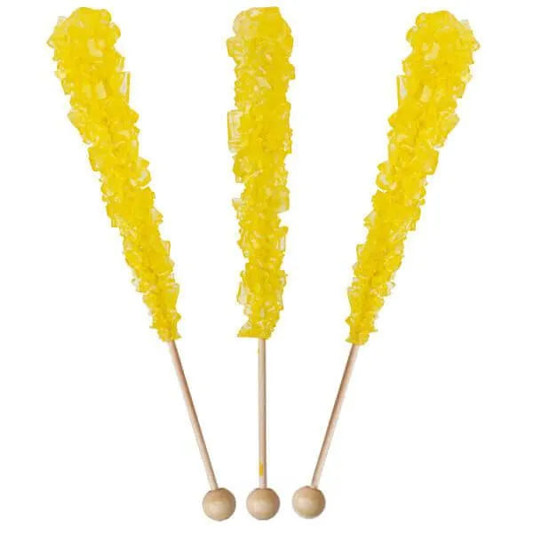 Rock Candy Crystal Sticks - Yellow: 120-Piece Case