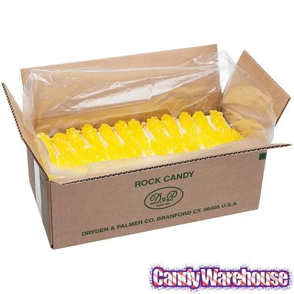 Rock Candy Crystal Sticks - Yellow: 120-Piece Case