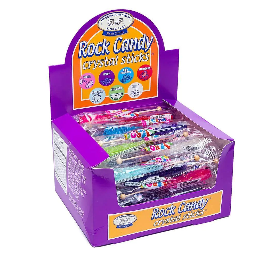 Rock Candy Sticks Assortment: 60-Piece Display