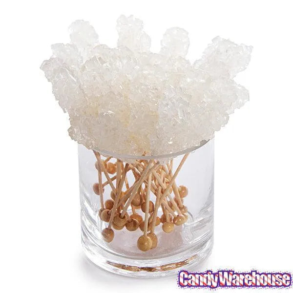 Rock Candy Swizzle Sticks - White - Unwrapped: 72-Piece Box