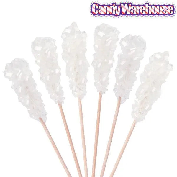 Rock Candy Swizzle Sticks - White - Wrapped: 72-Piece Box