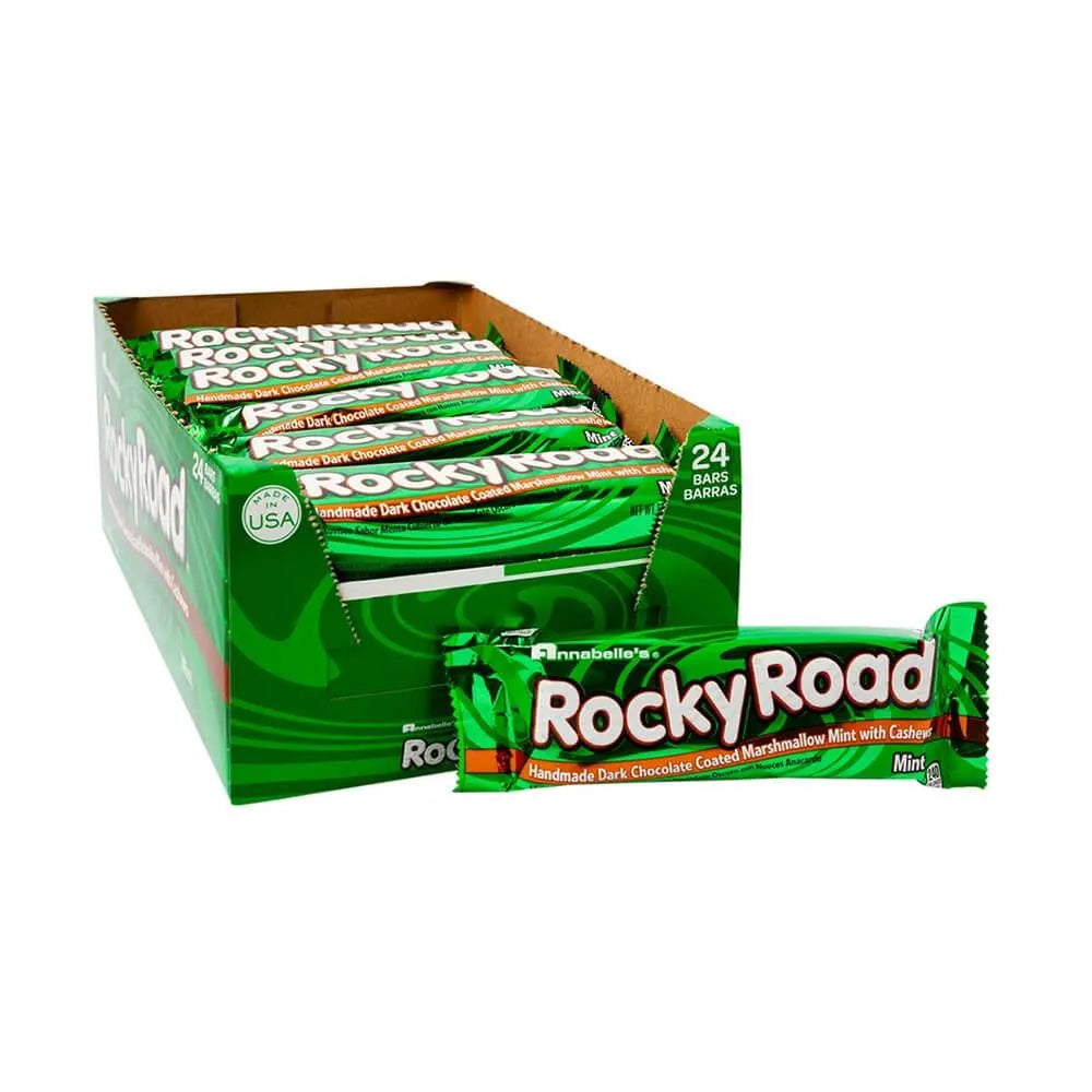 Rocky Road Mint Candy Bars: 24-Piece Box