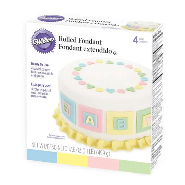 Rolled Fondant - Pastel Colors: 4-Piece Set