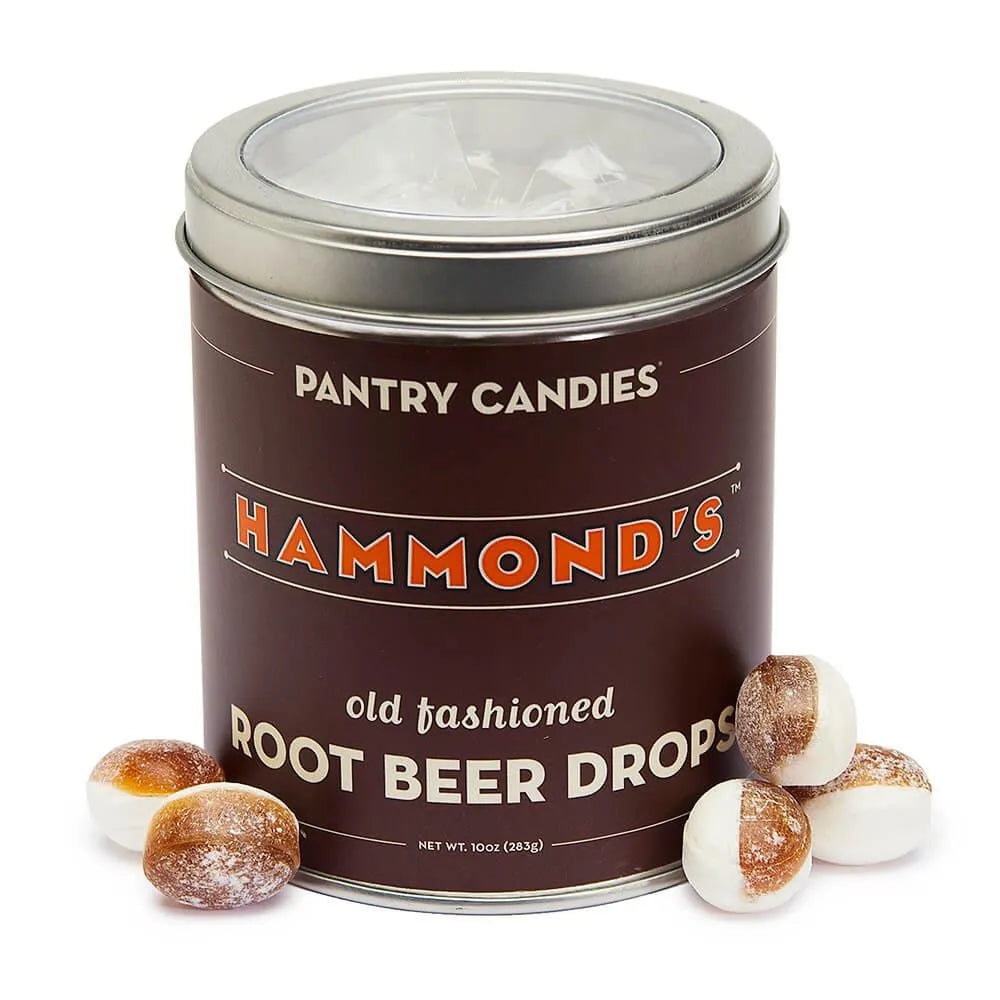 Root Beer Drops Hard Candy: 10-Ounce Tin