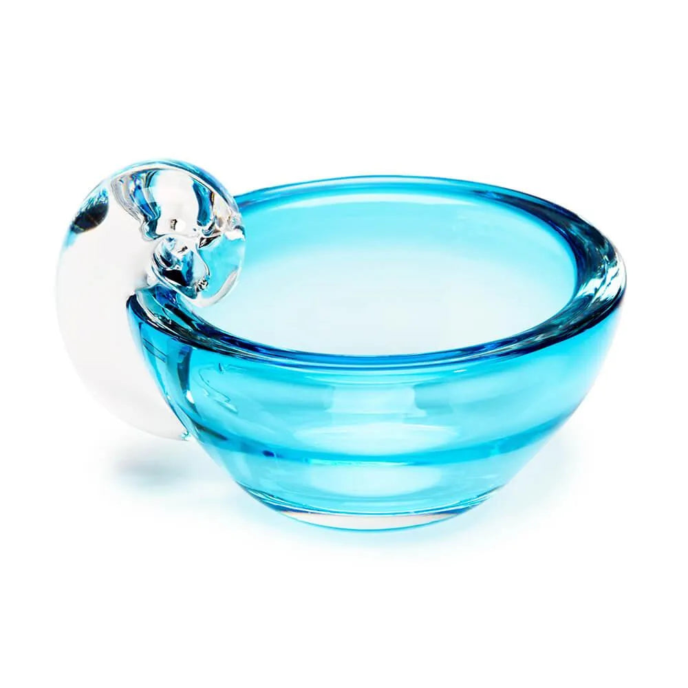 Round Crystal Candy Dish - Blue