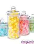 Round Glass Candy Canisters with Ball Lids: 4-Piece Set