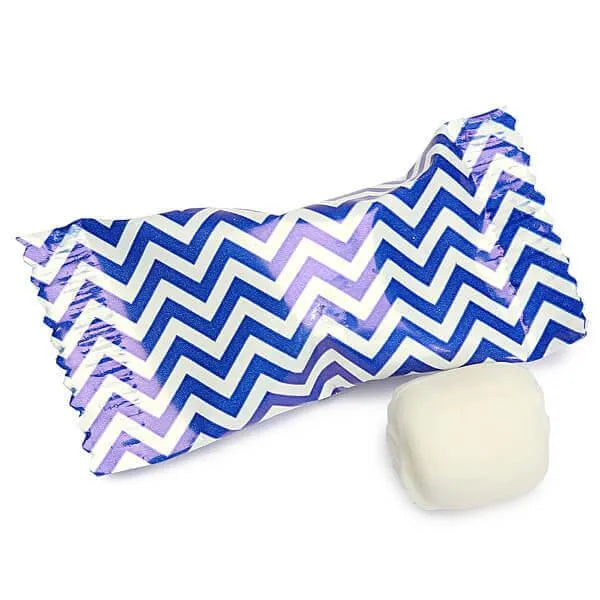 Royal Blue Chevron Stripe Wrapped Buttermint Creams: 300-Piece Case