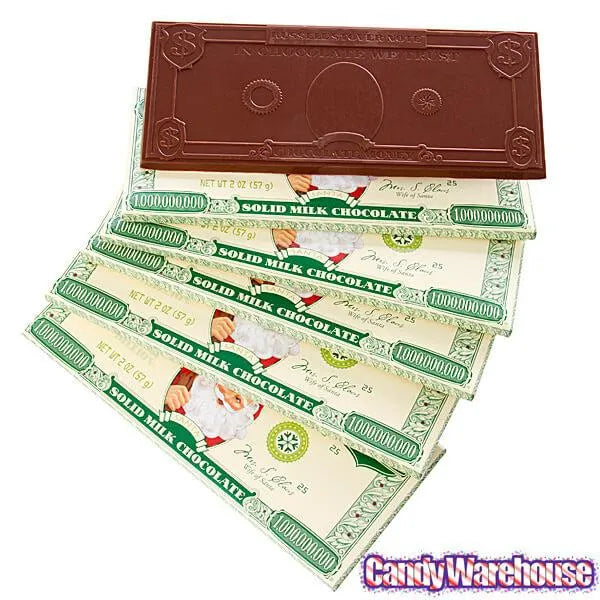 Russell Stover Billion Dollar Santa Chocolate Bars: 6-Piece Pack