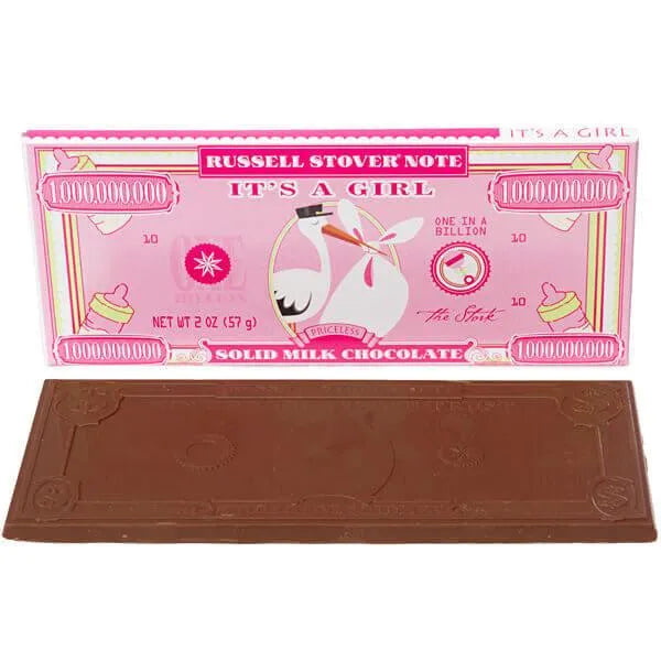 Russell Stover One in a Billion Dollar Chocolate Bars - Its A Girl: 18-Piece Box