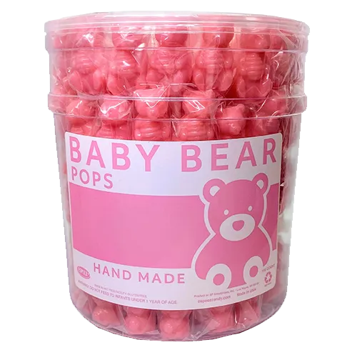 Baby Bear Lollipops: 115-Piece Tub