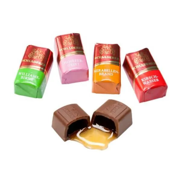 Schladerer Fruit Brandy Filled Chocolates Assortment: 9-Ounce Box