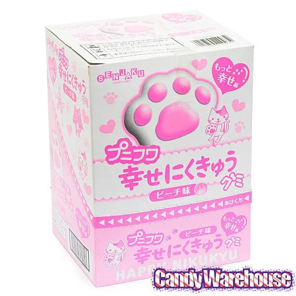 Senjaku Panda Paws Gummy Candy Packs - Peach: 6-Piece Box