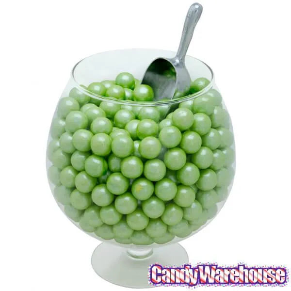 Shimmer Pearl Lime Green 1-Inch Lemon Lime Gumballs: 2LB Bag