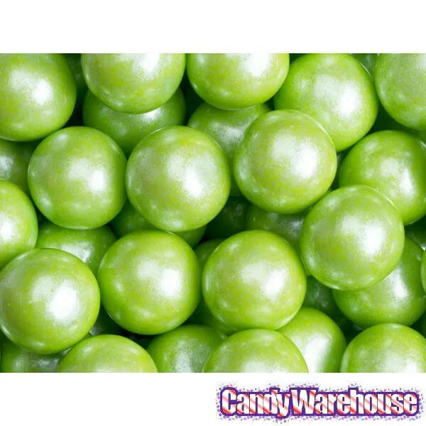 Shimmer Pearl Lime Green 1-Inch Lemon Lime Gumballs: 2LB Bag