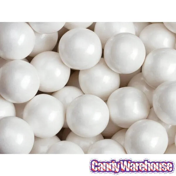 Shimmer Pearl White 1-Inch Gumballs: 2LB Bag