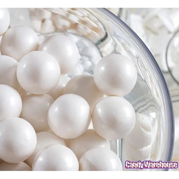 Shimmer Pearl White 1-Inch Gumballs: 2LB Bag