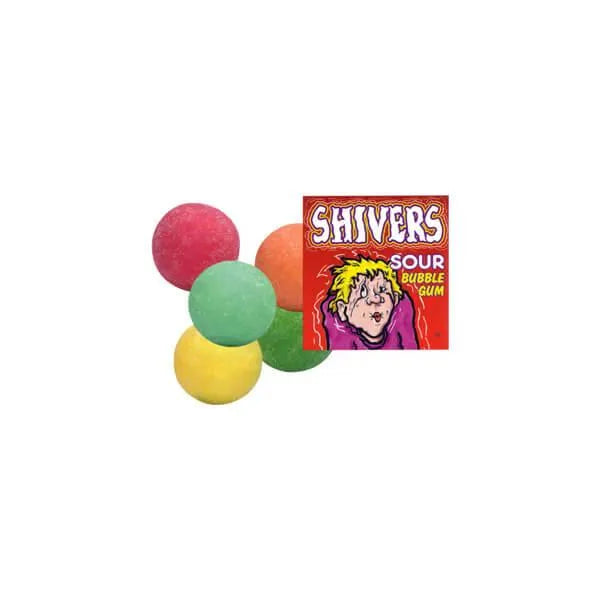 Shivers Sour Bubble Gum Gumballs: 850-Piece Case