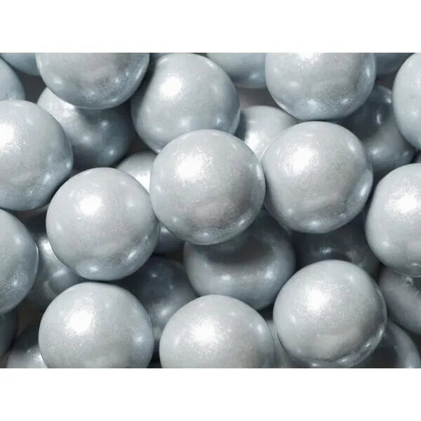 Silver 1-Inch Gumballs: 2LB Bag