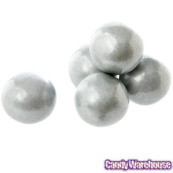 Silver 1-Inch Gumballs: 2LB Bag