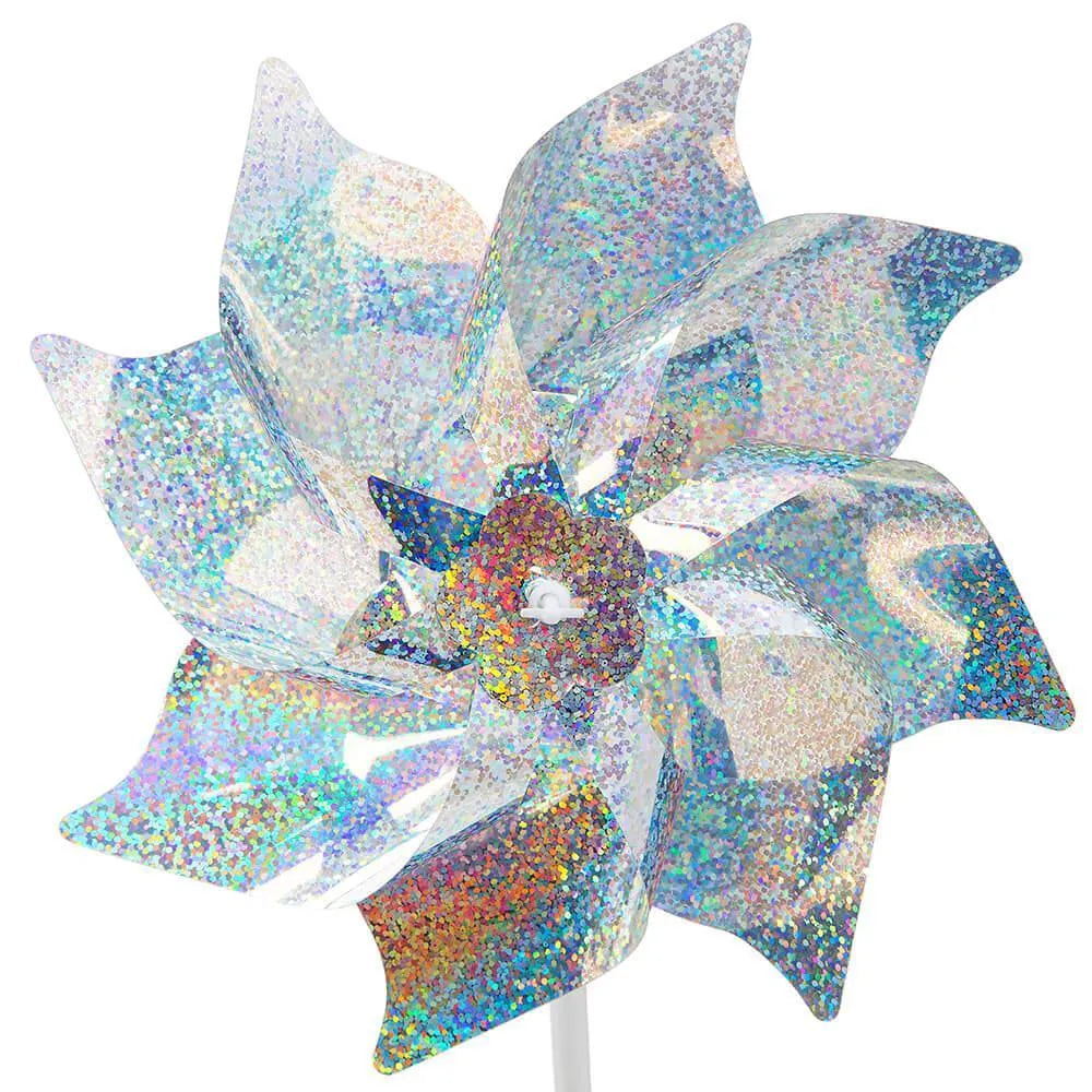 Silver Sparkle Pinwheel Spinners - 8 Inch: 8-Piece Box