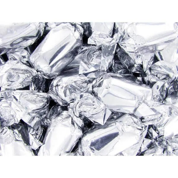 Silver Wrapped Caramel Milk Chocolate Meltaways: 1LB Bag