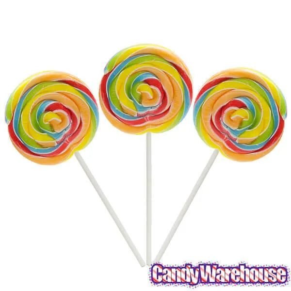 Simply Twirl Pops 1.5-Ounce Natural Swirl Suckers - Rainbow: 24-Piece Display