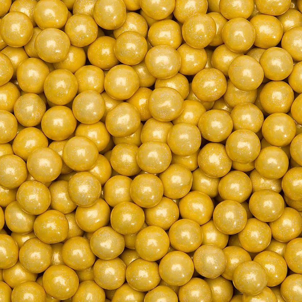 Sixlets Mini Milk Chocolate Balls - Gold: 2LB Bag