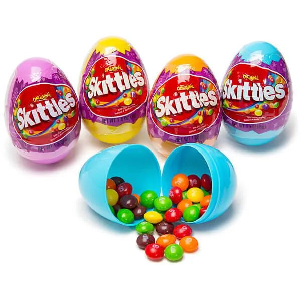 Skittles Candy Filled Plastic Easter Eggs: 12-Piece Display