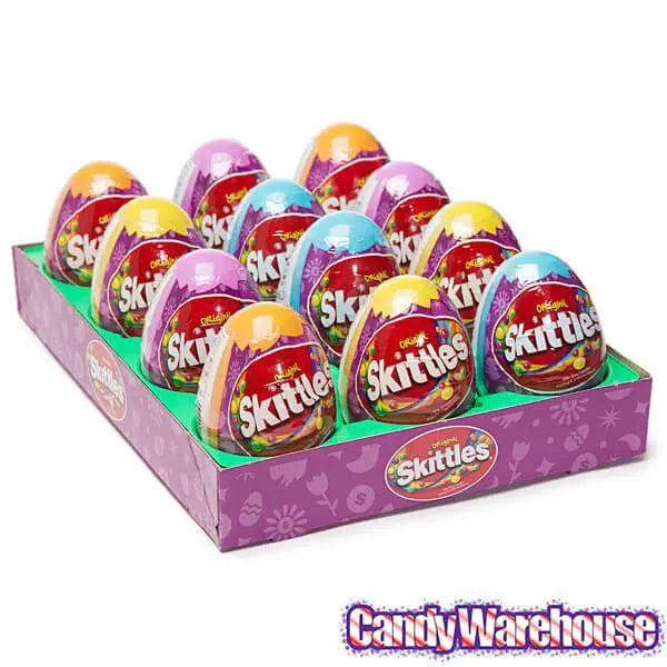 Skittles Candy Filled Plastic Easter Eggs: 12-Piece Display